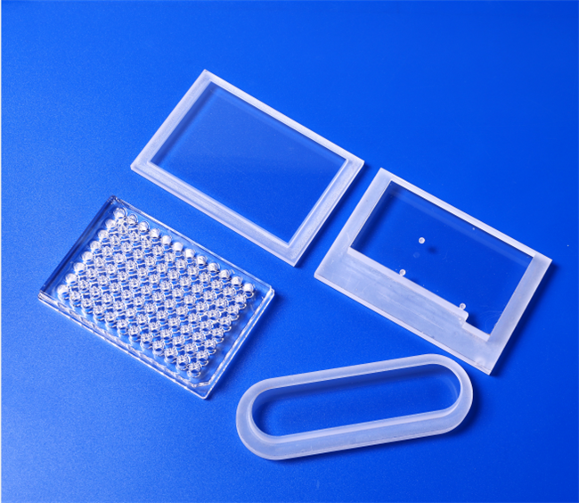 High purity transparent perforated quartz glass plate High purity transparent perforated quartz glass plate