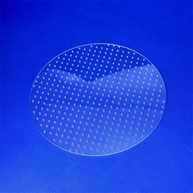 High purity perforated optical quartz plate High purity perforated optical quartz plate