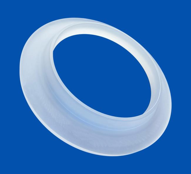 Supplier of semi transparent circular quartz flange Supplier of semi transparent circular quartz flange