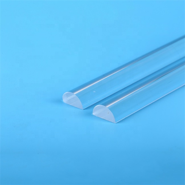 Half Round Optical Quartz Glass Rod Half Round Optical Quartz Glass Rod