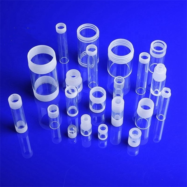 High Purity Threaded Quartz Glass Tube High Purity Threaded Quartz Glass Tube