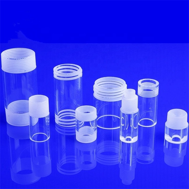 Single Ended Closed Design Threaded Quartz Glass Tube Single Ended Closed Design Threaded Quartz Glass Tube
