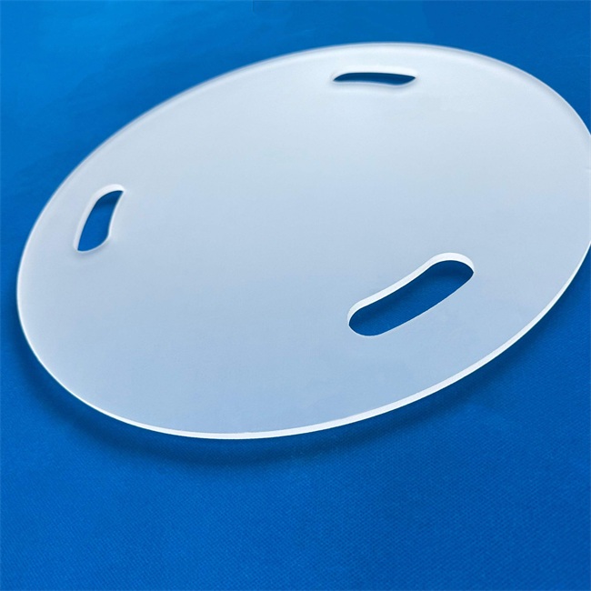 Opaque circular frosted perforated quartz plate factory Opaque circular frosted perforated quartz plate factory