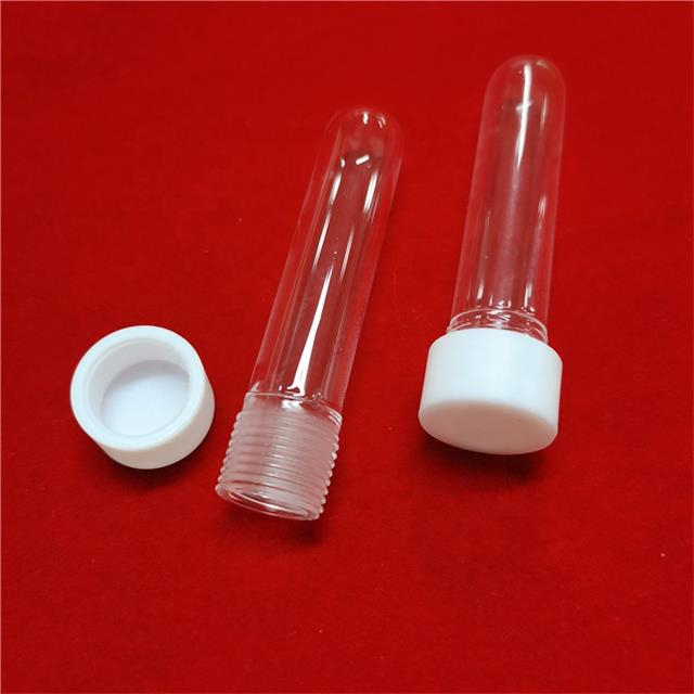 High Light Transmission Fused Quartz Tube With Thread