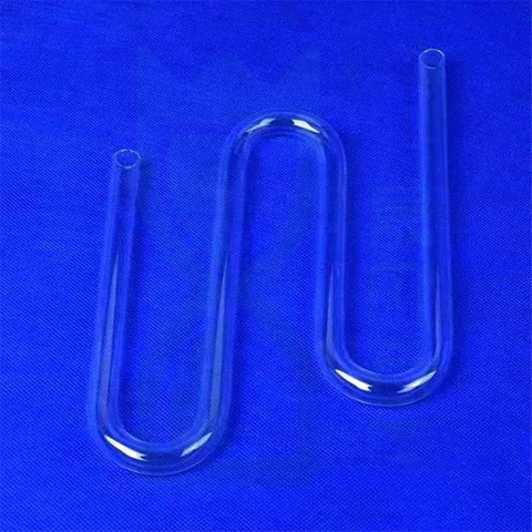 高純度のU字型クォーツガラスチューブ