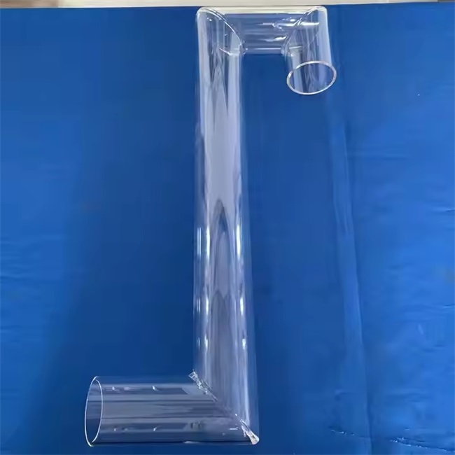 Tubes en verre de quartz de laboratoire courbe transparent