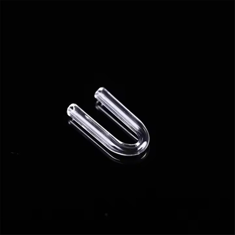 U-shaped Fused Silica Glass Tube