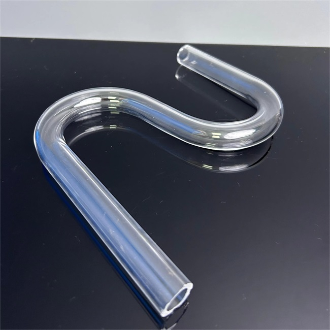 Länge 100mm-2500 mm gebogene durchscheinende Quarzrohr