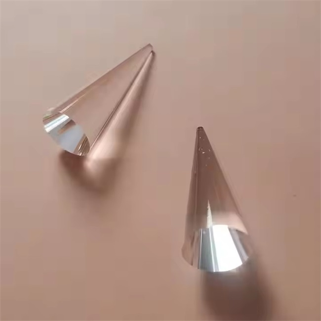 Fused Silica Coated Light Guide Cone Prism