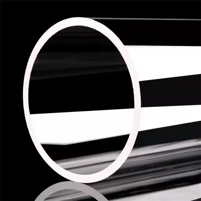 Tube de quartz sans ozone transparent de grand diamètre