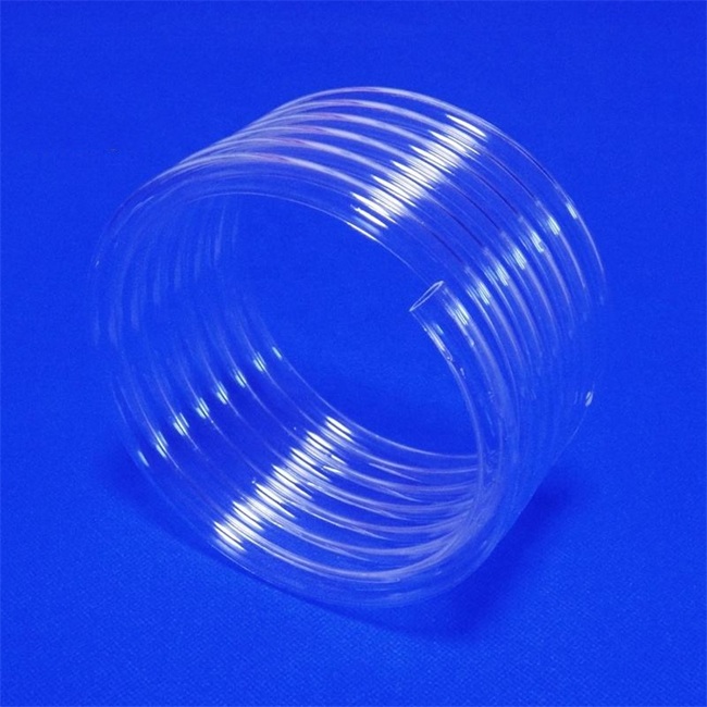 200mm transparent quartz spiral tube manufacturer