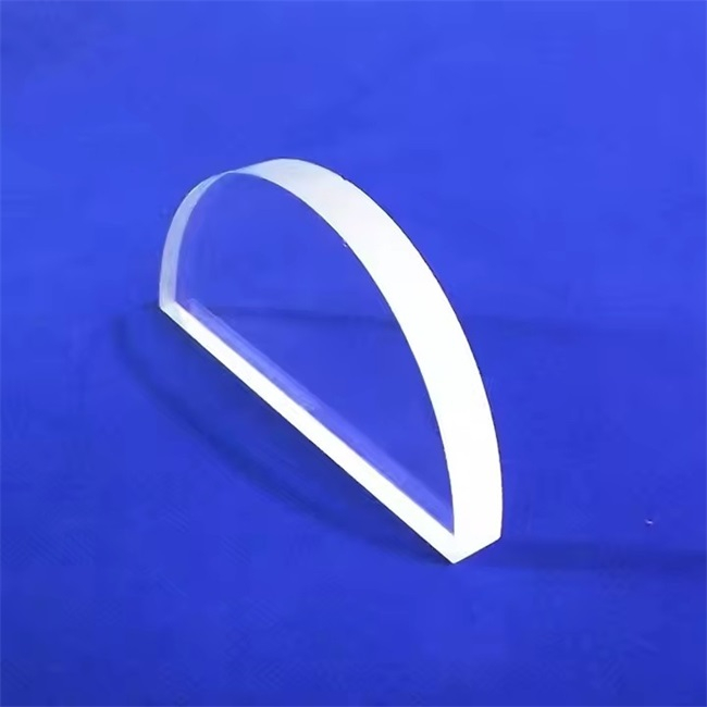 Piastra di vetro al quarzo a prisma semicircolare ad alta purezza