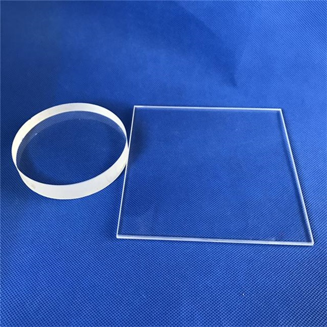 Feuille de verre en quartz de télescope à transmittance élevée
