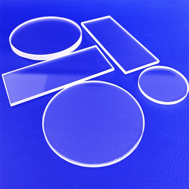 High purity quartz window glass