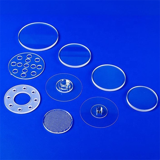 Transparent round 99.99% pure quartz plate factory