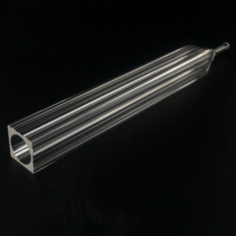 Custom Outer Square Inner Circular Conical Quartz Tube