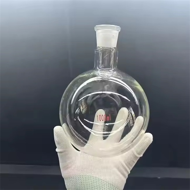 Laboratoire transparent transparent à fond 100 ml de bouteille de quartz