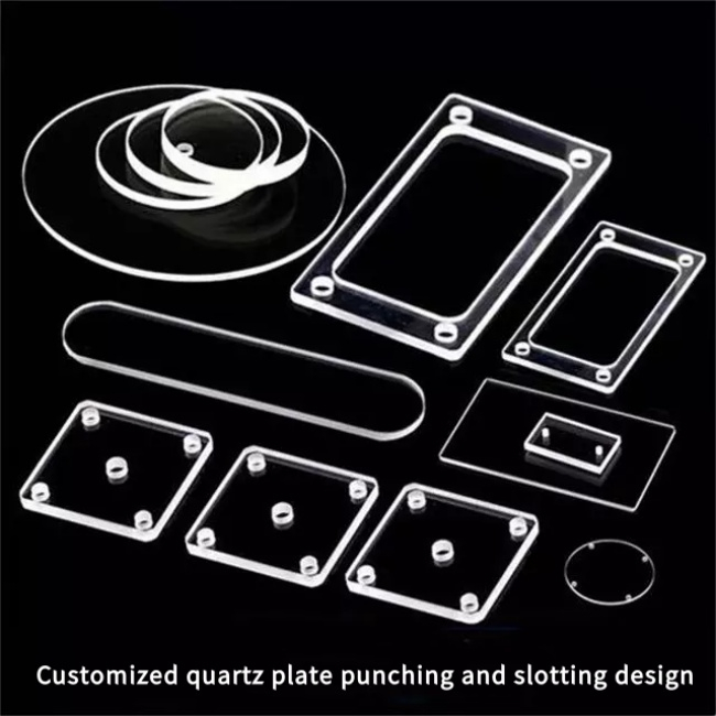 High Purity Clear Fused Quartz Glass Flange 