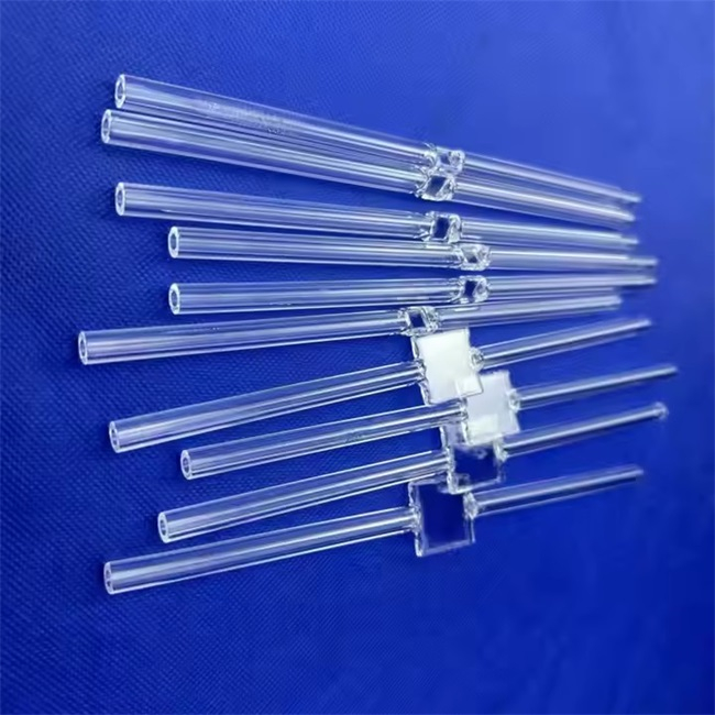 Diametro esterno 10-500 mm tubo in quarzo da laboratorio con nodo al centro