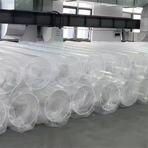القطر الخارجي 200-500mm انتقال الضوء العالي أنبوب الكوارتز
