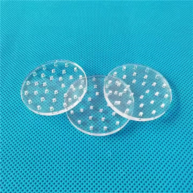 Experimental instrument Perforated quartz glass-1