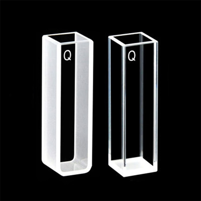 Cuvette de quartz de laboratoire de chimie