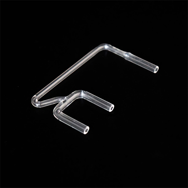 Laboratory Transparent Quartz Tee Connection Parts Wholesaler