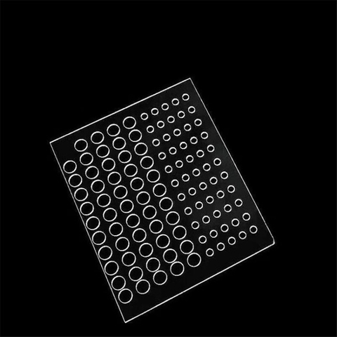 High Precision Laser Drilling Transparent Quartz Glass Plate