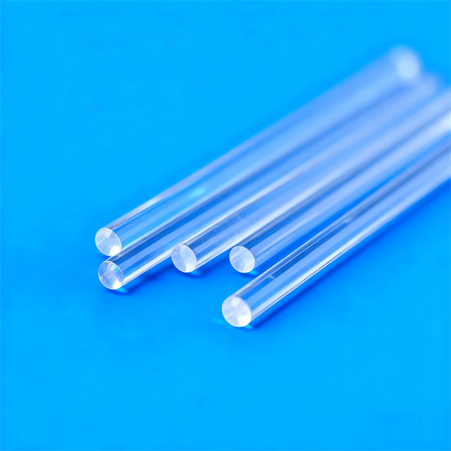 Solid transparent quartz light guide column supplier