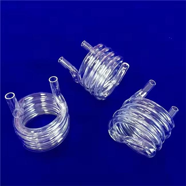 High temperature resistant transparent spiral quartz tube supplier
