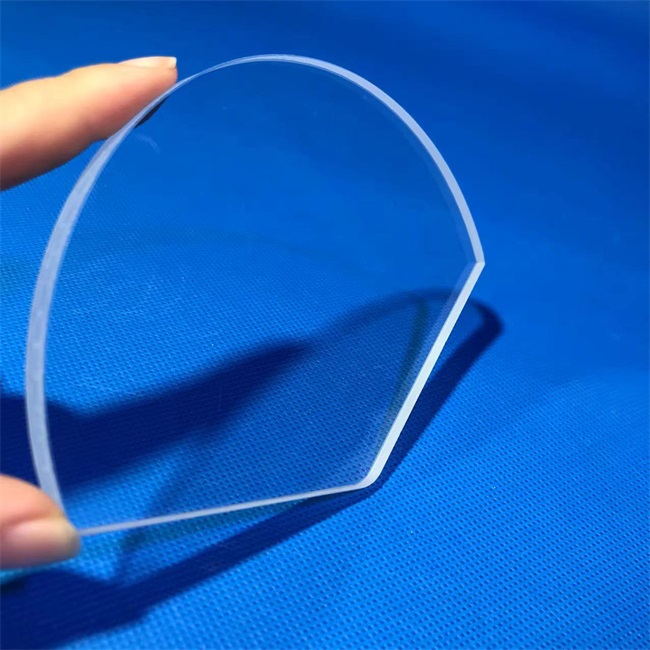Transparent Fan-shaped Quartz Glass Plate