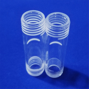 Customized Clear Threaded Quartz Glass Tubes