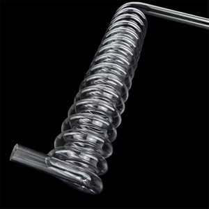 Diámetro exterior de 20-500 mm Spiral Transparent Quartz Spiral Tube