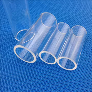 Tube cylindrique en verre de quartz avec extrémités ouvertes