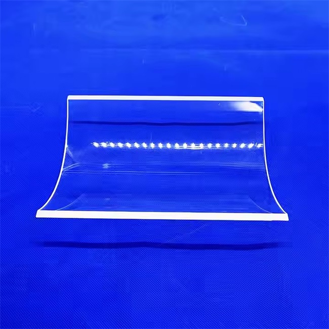 Transparent semicircular arc quartz sheets