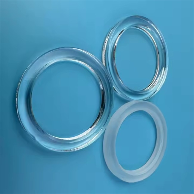 Custom Transparent Optical Fused Silica Flange Accessories