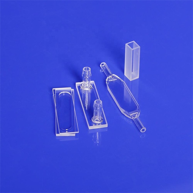 UV quartz cuvette with polished window