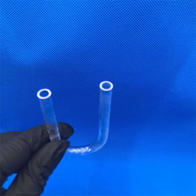 U-shaped transparent quartz glass tube supplier
