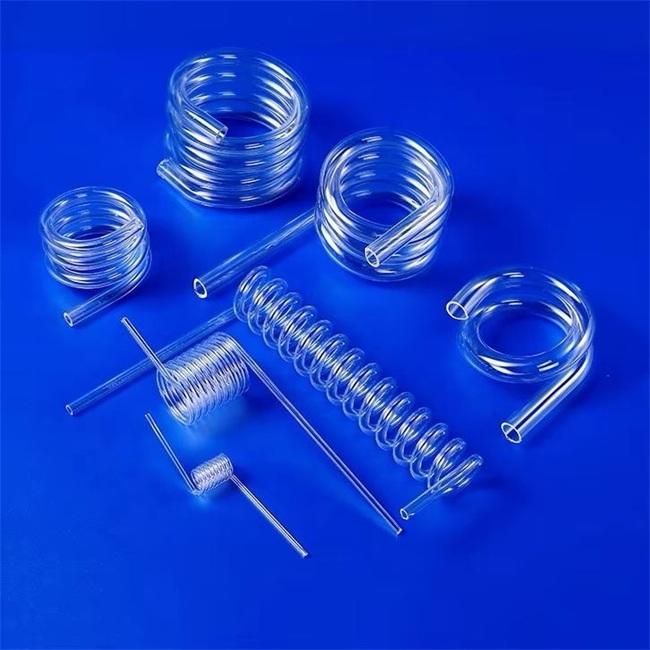 Curved quartz spiral tube factory