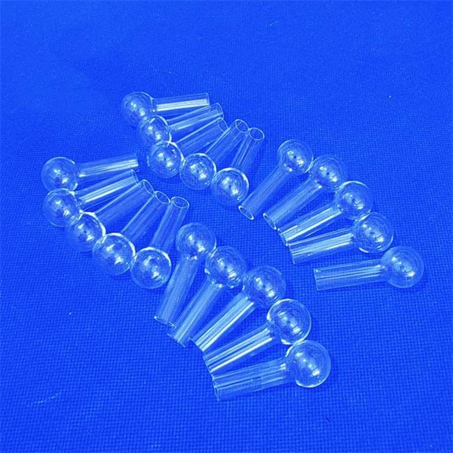 Blow molded spherical head quartz tube