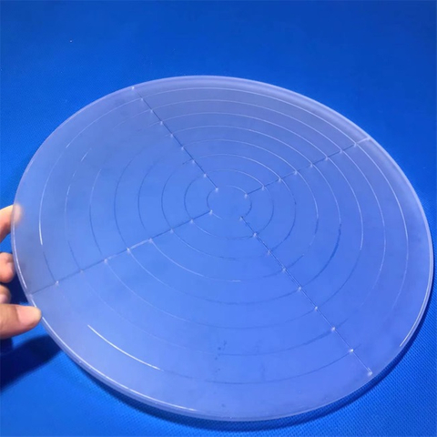Piastre di vetro in quarzo smerigliate personalizzate per laboratorio