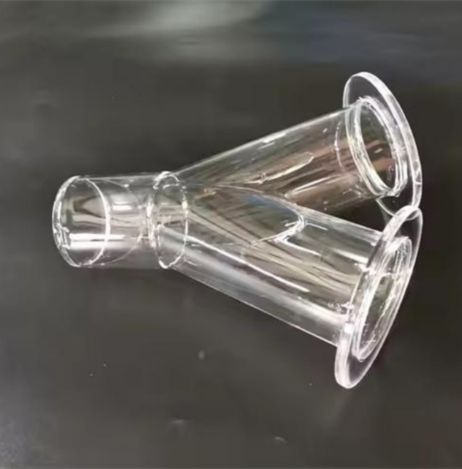 研究室用二重壁Y字型石英管