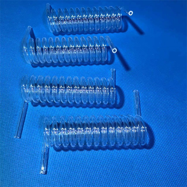 Tubo espiral de quartzo resistente ao calor de alta pureza.jpg