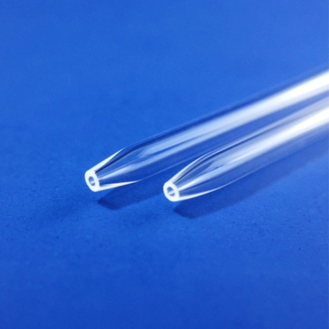 Custom One End Tapered Open Quartz Tubes