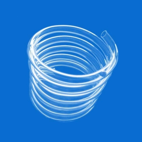 Customisierte 100-500-mm-Länge Spiraltransparente Quarzrohr