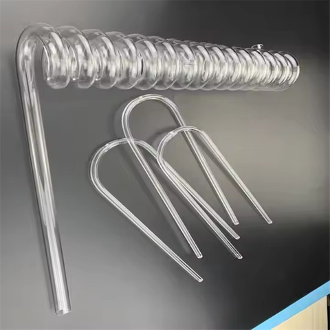 외경 5-500mm 실험실 나선형 투명 곡선 쿼츠 튜브