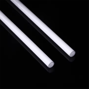 Diameter 0.5-600mm Milky White Quartz Heating Tube