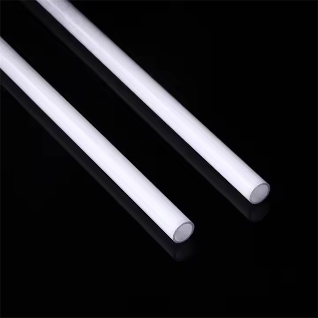 Diameter 0.5-600mm Milky White Quartz Heating Tube