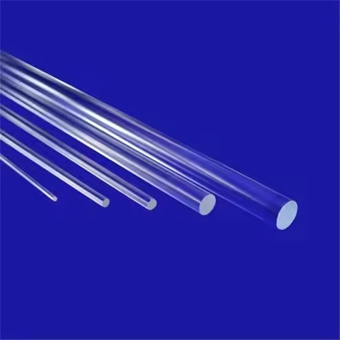5-200mm Transparent Optical Fused Silica Glass Rod