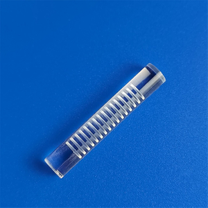 20-50mm Small Size Transparent Fused Silica Slotted Rod